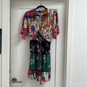 floral Anthropologie Nettie Tired Dress